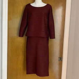 Cato Maroon skirt set
